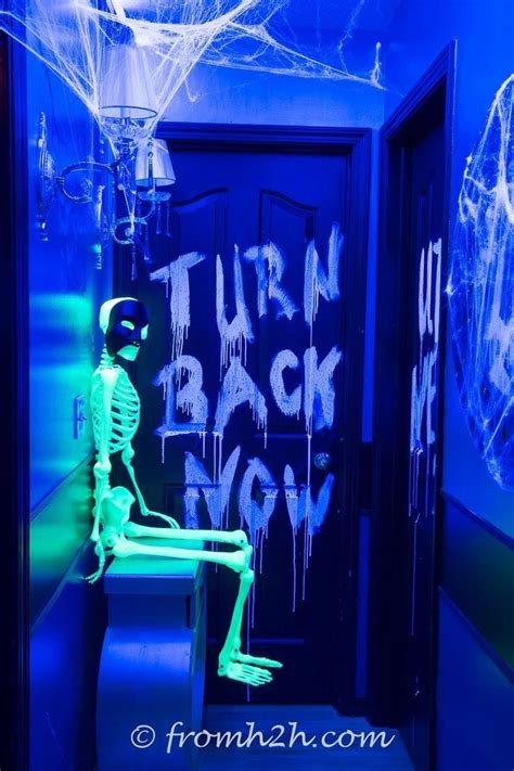 glow in the dark halloween decorations|black light room decor.